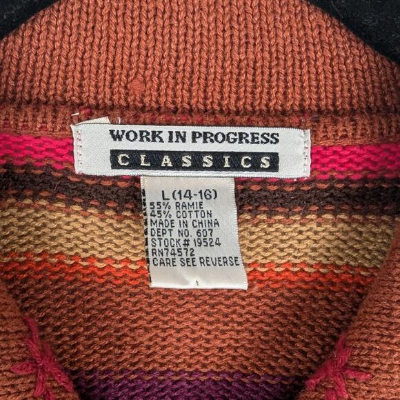 Colorful Geometric Patterned Cardigan - Picture 5 of 6